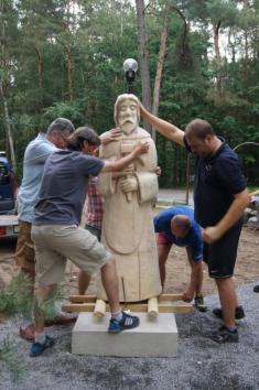 Instalace sochy sv.Josefa