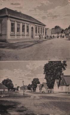 Hradištko - škola a&nbsp;náves / 1926